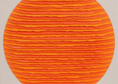 Orange striped circle